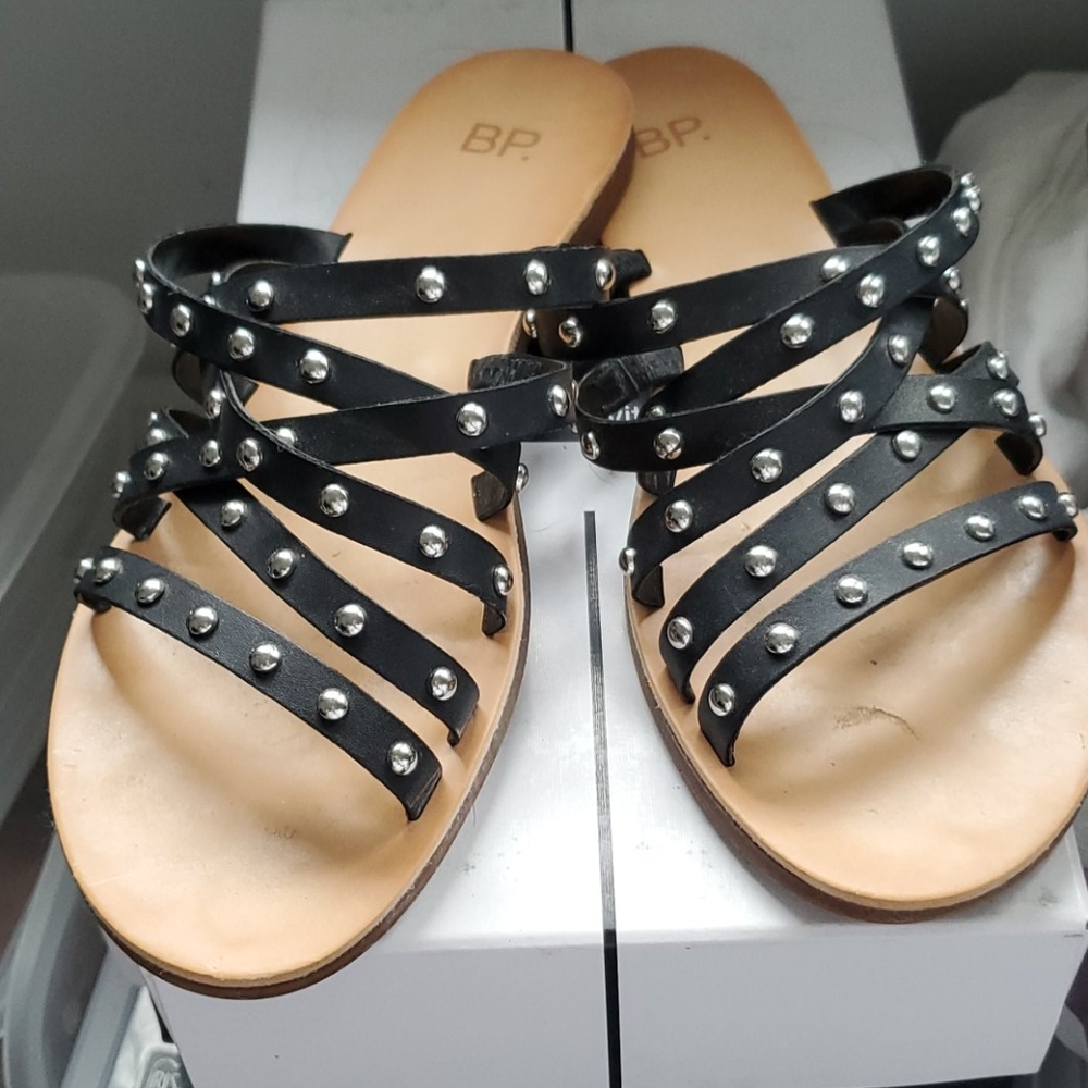 Bp black studded sandals